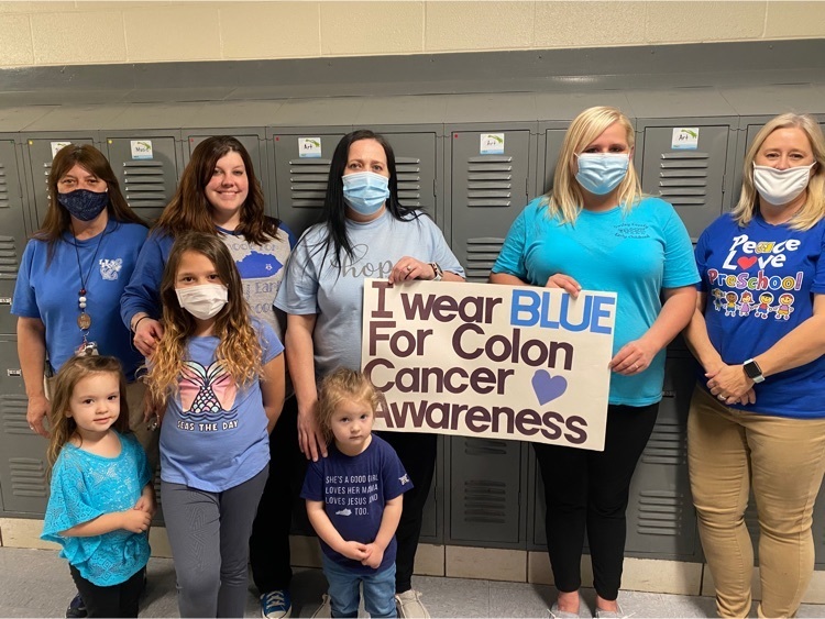 Blue for colon cancer awareness 