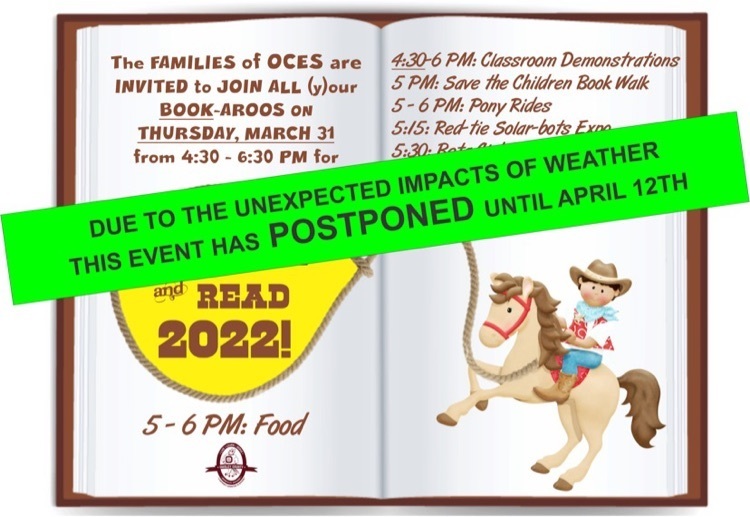 Postponed till April 12th 