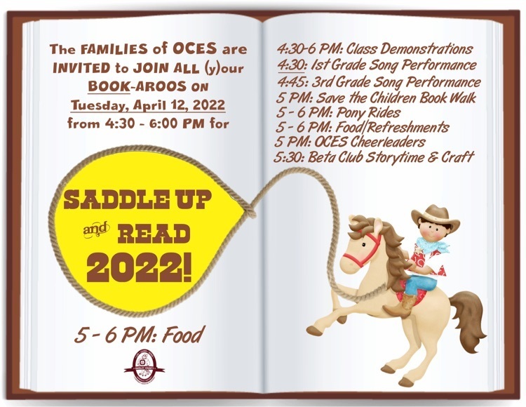 Saddle up and Read April 12th at OCES